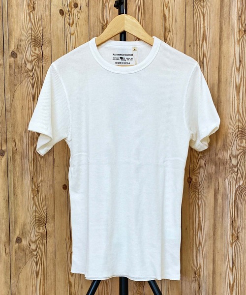 AVIREX（アヴィレックス）の「半袖 サーマル クルーネック Tシャツ デイリーウェア（Tシャツ/カットソー・メンズ・ネイビー/ホワイト/杢グレー/オリーブ/ブラック・2XL/XL/M/L）」の9枚目の写真