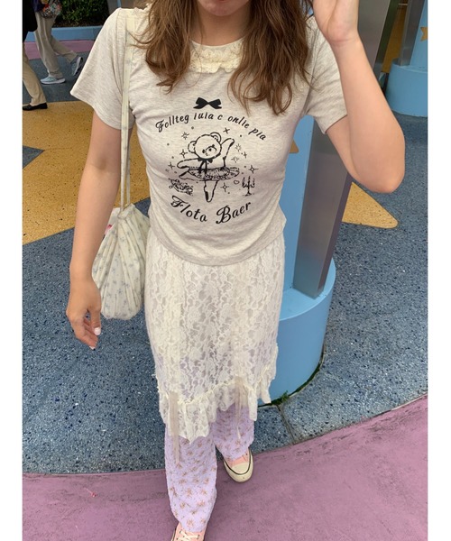 suzie angel（スージー エンジェル）の「イレヘム レース フリル スカート（スカート・レディース・アイボリー・M）」の14枚目の写真