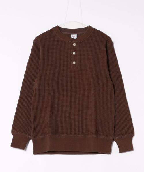 JEMORGAN(ジェーイーモーガン)の「【JEMORGAN / ジェーイーモーガン】ビッグワッフルヘンリーネック(Tシャツ/カットソー・メンズ・オフホワイト/チャコールグレー/杢グレー/ブラック/オートミール/ネイビー/ブラウン・L/XL/M/S)」の6枚目の写真
