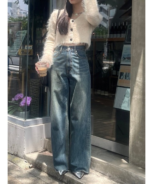 EVRIS(エヴリス)の「シャギークロップドニットカーディガン(ニット/セーター・レディース・ブルー/ブラック/ホワイト/レッド/グレー・FREE)」の11枚目の写真