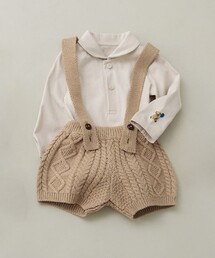 ニットサロペット＋ボディースーツセット