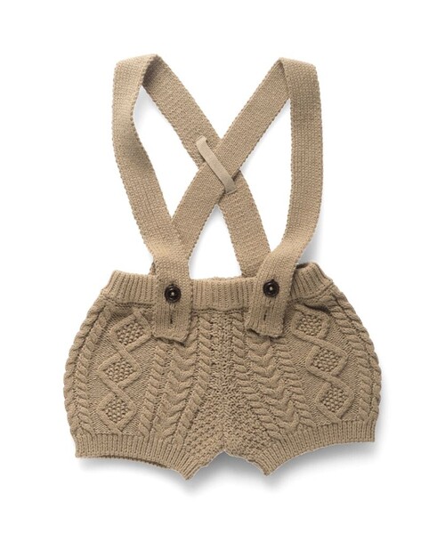 BRANSHES（ブランシェス）の「ニットサロペット＋ボディースーツセット（ロンパース・キッズ・ブラウン/ライトグリーン・80/70）」の6枚目の写真