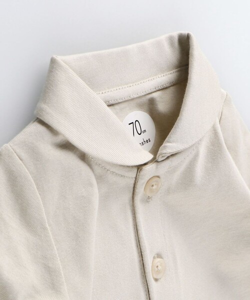 BRANSHES（ブランシェス）の「ニットサロペット＋ボディースーツセット（ロンパース・キッズ・ブラウン/ライトグリーン・80/70）」の7枚目の写真