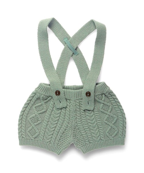BRANSHES（ブランシェス）の「ニットサロペット＋ボディースーツセット（ロンパース・キッズ・ブラウン/ライトグリーン・80/70）」の19枚目の写真