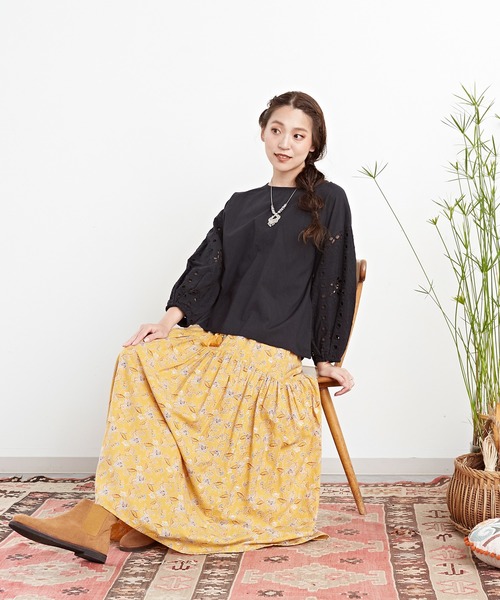 チャイハネ（チャイハネ）の「【チャイハネ】リーヤトップス（その他トップス・レディース・ブラック/マスタード/レッド・FREE）」の8枚目の写真