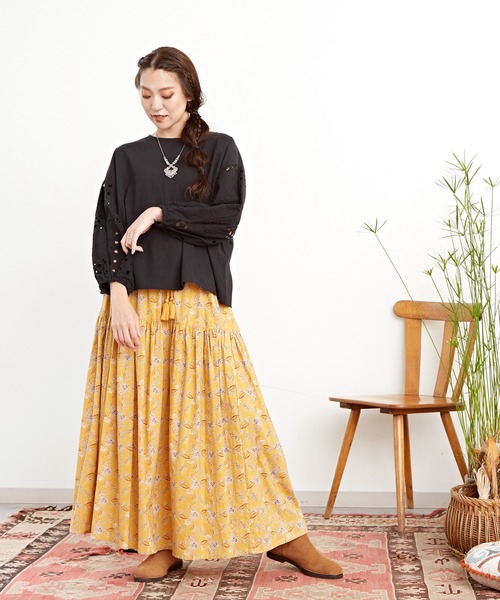 チャイハネ（チャイハネ）の「【チャイハネ】リーヤトップス（その他トップス・レディース・ブラック/マスタード/レッド・FREE）」の10枚目の写真