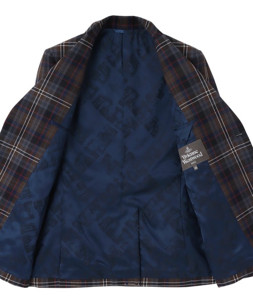 Vivienne Westwood MAN(ヴィヴィアンウエストウッドマン)の「“BRICK TARTAN” 2B ジャケット【249023 2001】(テーラードジャケット・メンズ・ブラウン・44/46/48)」の3枚目の写真