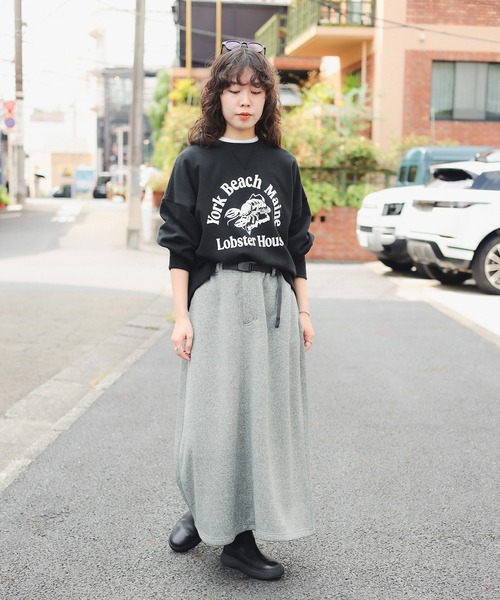 別注】Gramicci / ニット フレア スカート（S～M）（スカート