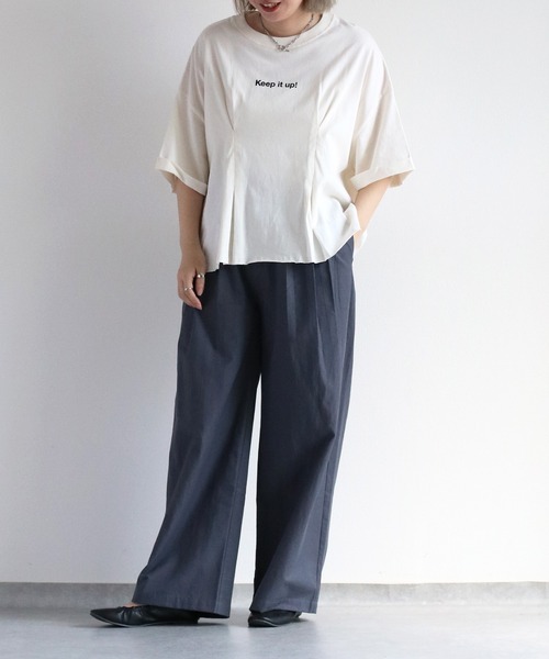 cepo（セポ）の「〈軽量〉リボンギャザー・ラウンドトゥフラットバレエシューズ（バレエシューズ・レディース・ブラック/シルバー・M/L）」の20枚目の写真