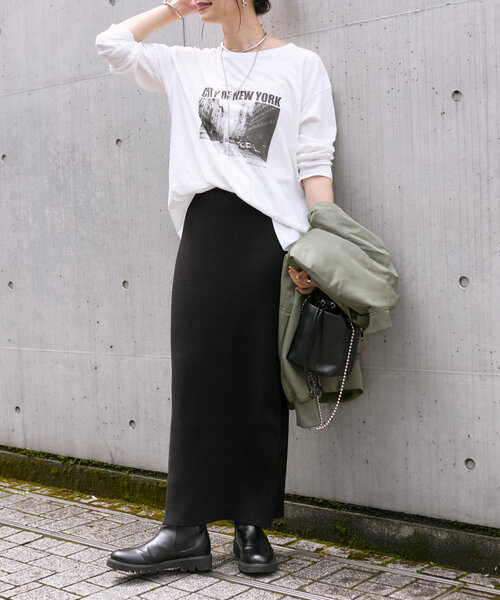 RIVE DROITE(リヴドロワ)の「【コーデのポイントに】NYフォトロンTee(Tシャツ/カットソー・レディース・ホワイト/グレー・FREE)」の3枚目の写真