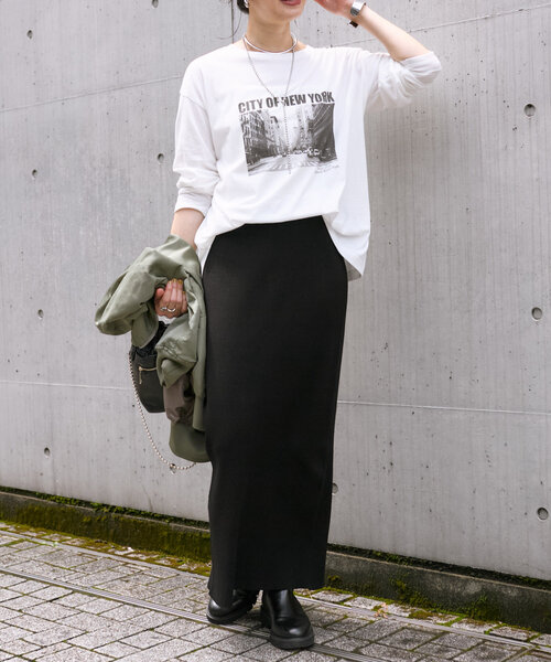 RIVE DROITE(リヴドロワ)の「【コーデのポイントに】NYフォトロンTee(Tシャツ/カットソー・レディース・ホワイト/グレー・FREE)」の4枚目の写真