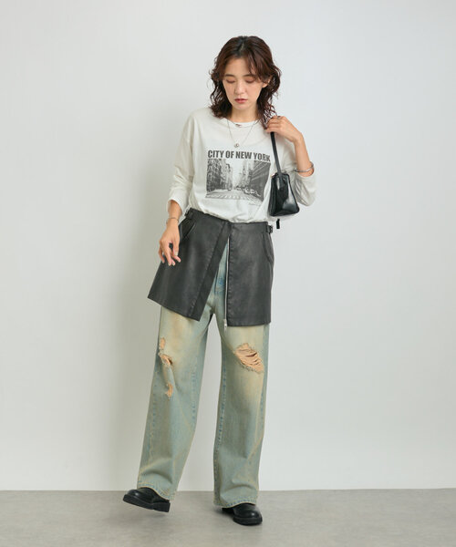 RIVE DROITE(リヴドロワ)の「【コーデのポイントに】NYフォトロンTee(Tシャツ/カットソー・レディース・ホワイト/グレー・FREE)」の19枚目の写真
