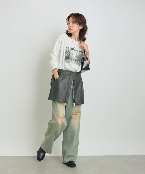 RIVE DROITE(リヴドロワ)の「【コーデのポイントに】NYフォトロンTee(Tシャツ/カットソー・レディース・ホワイト/グレー・FREE)」の20枚目の写真