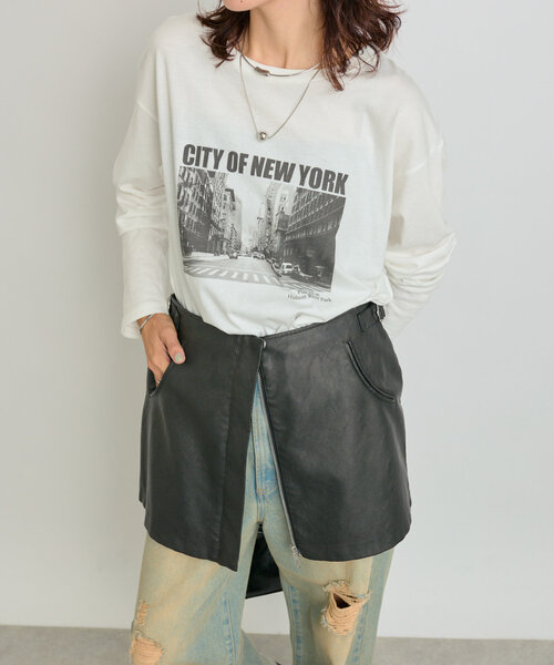 RIVE DROITE(リヴドロワ)の「【コーデのポイントに】NYフォトロンTee(Tシャツ/カットソー・レディース・ホワイト/グレー・FREE)」の10枚目の写真
