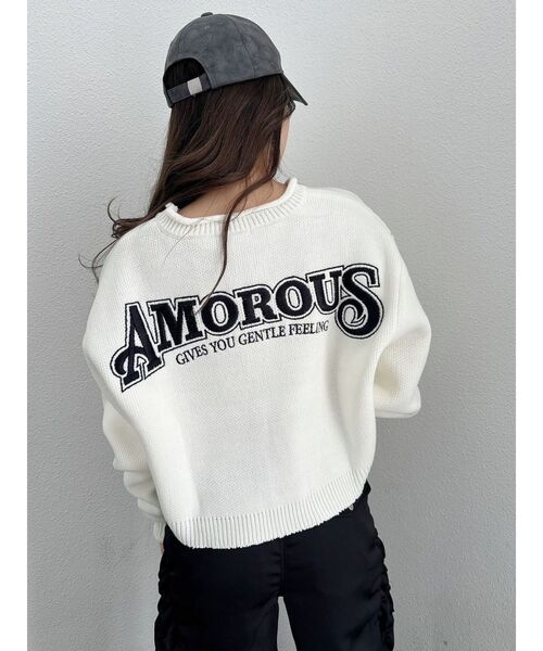 GYDA(ジェイダ)の「AMOROUS LOOSEニットトップス(ニット/セーター・レディース・ピンク/オフホワイト/ブラック・FREE)」の11枚目の写真