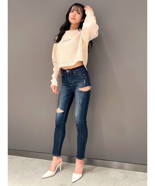 GYDA(ジェイダ)の「AMOROUS LOOSEニットトップス(ニット/セーター・レディース・ピンク/オフホワイト/ブラック・FREE)」の21枚目の写真