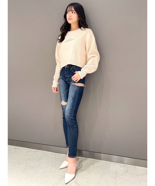 GYDA(ジェイダ)の「AMOROUS LOOSEニットトップス(ニット/セーター・レディース・ピンク/オフホワイト/ブラック・FREE)」の22枚目の写真