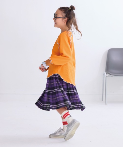 A BOND（アボンド）の「チェックプリーツスカート（スカート・キッズ・パープル/レッド/グリーン・LL/L/M/S）」の5枚目の写真