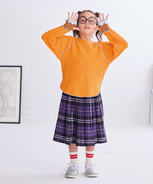 A BOND（アボンド）の「チェックプリーツスカート（スカート・キッズ・パープル/レッド/グリーン・LL/L/M/S）」の7枚目の写真