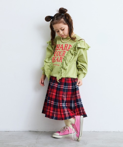 A BOND（アボンド）の「チェックプリーツスカート（スカート・キッズ・パープル/レッド/グリーン・LL/L/M/S）」の18枚目の写真