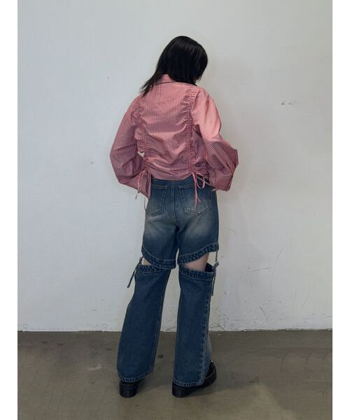 jouetie(ジュエティ)の「リボンギャザーシャツ(シャツ/ブラウス・レディース・オフホワイト/レッド/ネイビー・MEDIUM)」の18枚目の写真