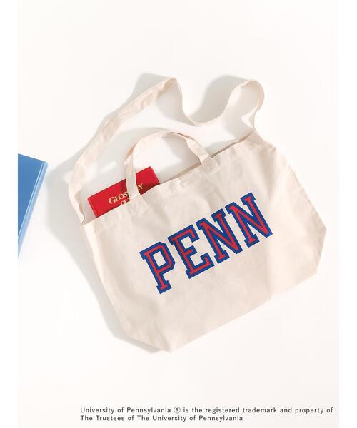 Lugnoncure（ルノンキュール）の「カレッジロゴプリントトートバッグ（ハンドバッグ・レディース・ネイビー/レッド/オフホワイト・F）」の4枚目の写真