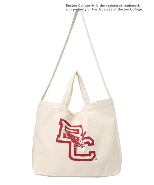 Lugnoncure（ルノンキュール）の「カレッジロゴプリントトートバッグ（ハンドバッグ・レディース・ネイビー/レッド/オフホワイト・F）」の6枚目の写真