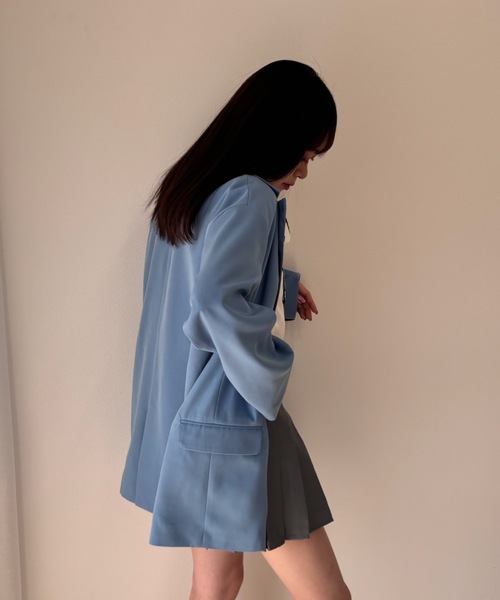 PURE BRIGHT（ピュアブライト）の「【菜々さんコラボ】テーラードジャケット（テーラードジャケット・レディース・イエロー/ネイビー/サックスブルー・FREE）」の5枚目の写真