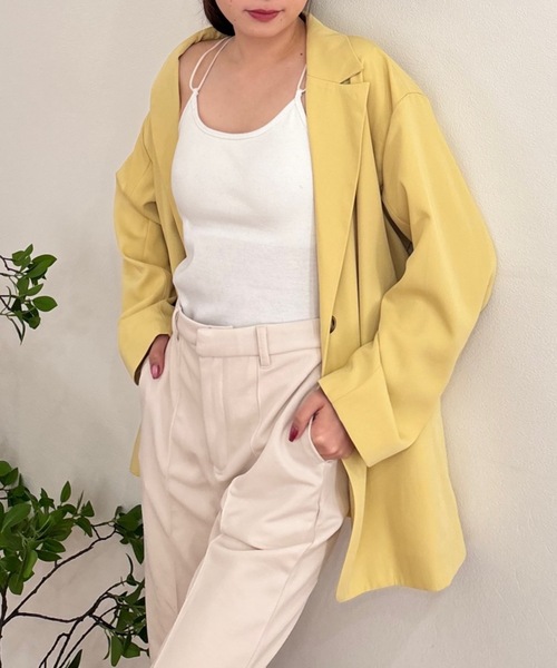 PURE BRIGHT（ピュアブライト）の「【菜々さんコラボ】テーラードジャケット（テーラードジャケット・レディース・イエロー/ネイビー/サックスブルー・FREE）」の12枚目の写真