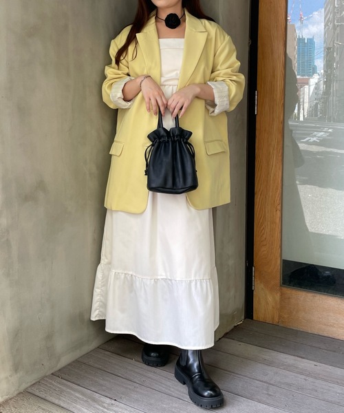 PURE BRIGHT（ピュアブライト）の「【菜々さんコラボ】テーラードジャケット（テーラードジャケット・レディース・イエロー/ネイビー/サックスブルー・FREE）」の21枚目の写真