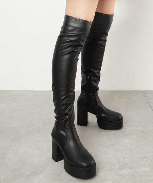 WEGO（ウィゴー）の「WEGO/ニーハイブーツ（ブーツ・レディース・ブラック/ブラック系その他・MEDIUM/LARGE）」の4枚目の写真