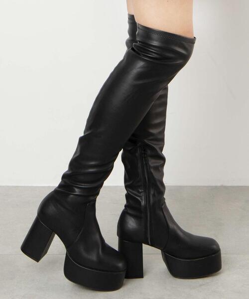 WEGO（ウィゴー）の「WEGO/ニーハイブーツ（ブーツ・レディース・ブラック/ブラック系その他・MEDIUM/LARGE）」の5枚目の写真