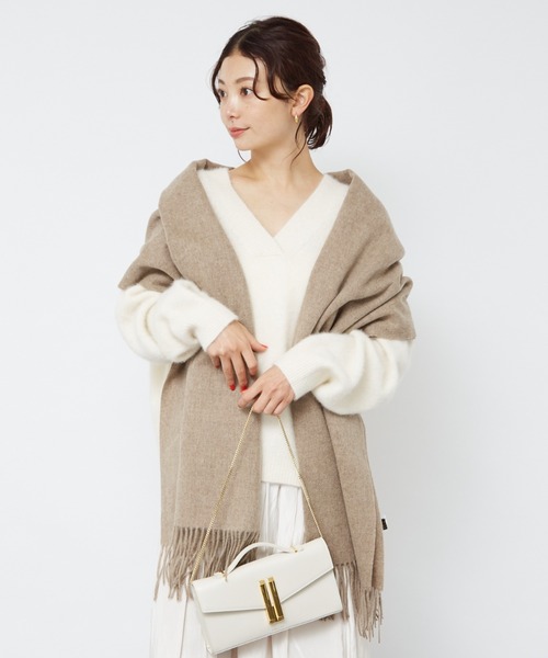 TWEED MILL(ツイードミル)の「【追加3】【TWEEDMILL/ツイードミル】ウールストール(ストール/ショール・レディース・クリーム/ダークベージュ・フリー)」の22枚目の写真