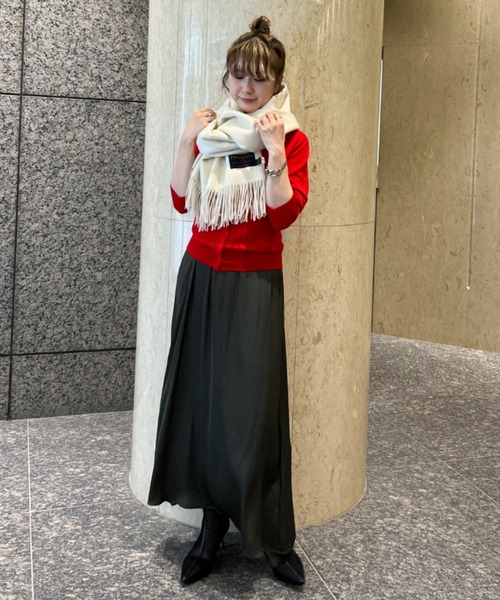 TWEED MILL(ツイードミル)の「【追加3】【TWEEDMILL/ツイードミル】ウールストール(ストール/ショール・レディース・クリーム/ダークベージュ・フリー)」の16枚目の写真