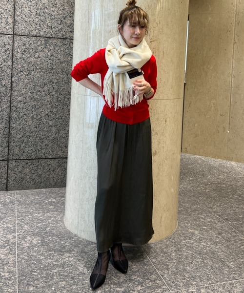 TWEED MILL(ツイードミル)の「【追加3】【TWEEDMILL/ツイードミル】ウールストール(ストール/ショール・レディース・クリーム/ダークベージュ・フリー)」の17枚目の写真