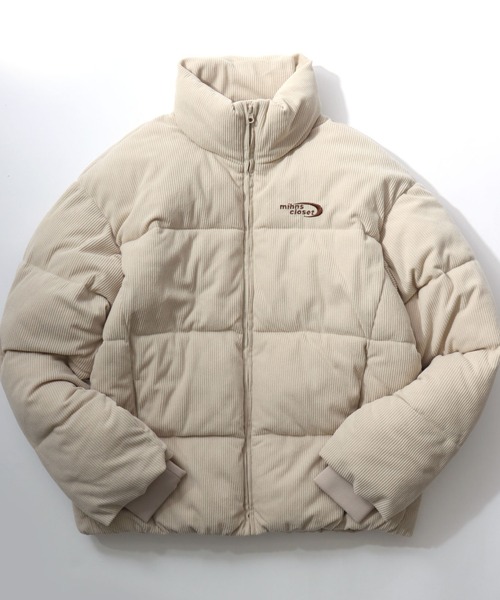 Salong hameu（サロン ハミュー）の「2025AW注目のチェック柄とコーデュロイを追加！別注ワンポイントロゴ刺繍 フェイクダウンジャケット ユニセックス/アウター/パデッドジャケット/パファージャケット/ペディン（ダウンジャケット/コート・メンズ・オフホワイト/セージグリーン/ブラック/ブラウン/ホワイト系その他/ブルー/ブラック系その他/ブルー系その他/ネイビー系1/ベージュ系その他/ブラック系その他2/ブラウン系その他/グレー系その他/ネイビー/ネイビー系2・M/L/LL/S）」の9枚目の写真