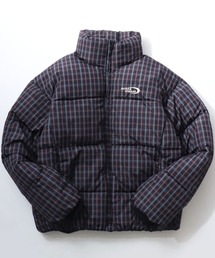 FEKETE フェケテ ダウンジャケット チェック Mサイズ FEKETE（フェケテ）の「FEKETE MADE BICOLOR FRONT LOGO CROPPED