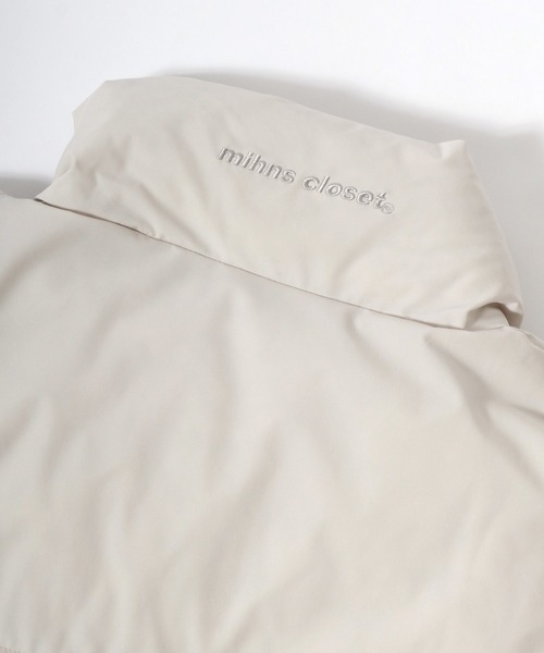 Salong hameu（サロン ハミュー）の「2025AW注目のチェック柄とコーデュロイを追加！別注ワンポイントロゴ刺繍 フェイクダウンジャケット ユニセックス/アウター/パデッドジャケット/パファージャケット/ペディン（ダウンジャケット/コート・メンズ・オフホワイト/セージグリーン/ブラック/ブラウン/ホワイト系その他/ブルー/ブラック系その他/ブルー系その他/ネイビー系1/ベージュ系その他/ブラック系その他2/ブラウン系その他/グレー系その他/ネイビー/ネイビー系2・M/L/LL/S）」の21枚目の写真