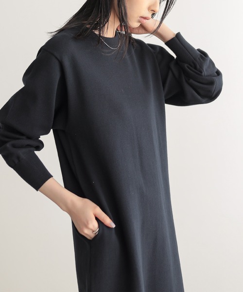 セール】[低身長/高身長向けサイズ有]スウェットライクニット