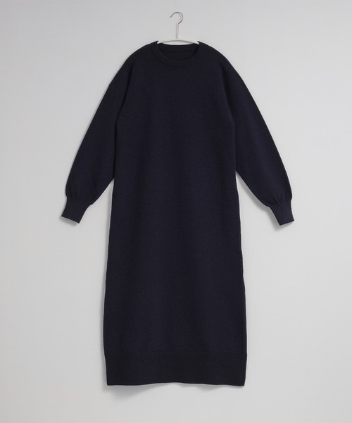 for/c（フォーシー）の「[低身長/高身長向けサイズ有]スウェットライクニットワンピース【サスティナブル】（ワンピース・レディース・ネイビー/ブラック/チャコール/グレー・L/M/PM/TM）」の13枚目の写真