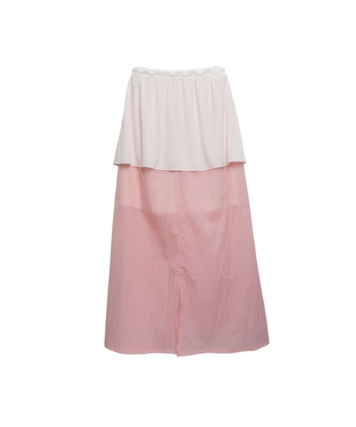 Nora Lily elle(ノラリリーエル)の「【Nora Lily】「elle」Sheer Track Skirt(スカート・レディース・ライトグレー/ピンク/ネイビー・FREE)」の4枚目の写真