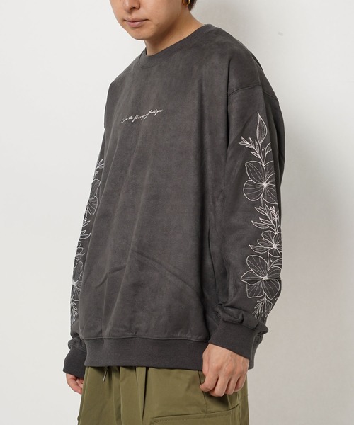 【美品】【公式即完売】SEVEN TEN 花柄スウェット Sサイズ Keboz 黒 スウェット刺繍花模様