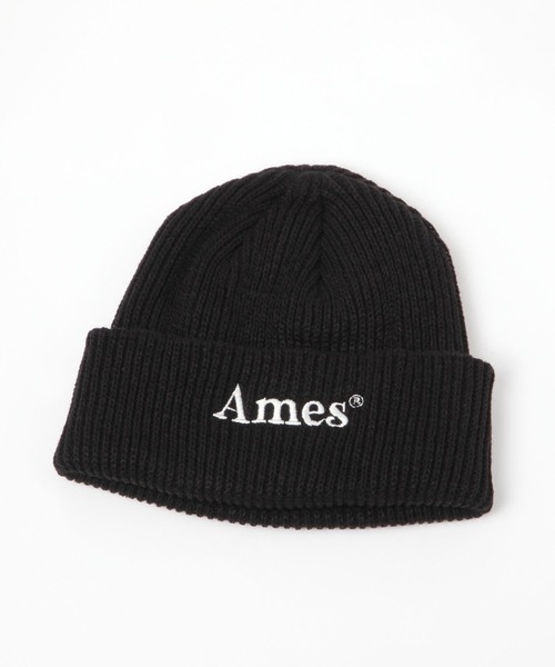AMESWORLDWIDE（アメスワールドワイド）の「【UNISEX】AMES WORLDWIDE／カラーロゴビーニー（ニットキャップ/ビーニー・レディース・ホワイト/ブラック・FREE）」の4枚目の写真