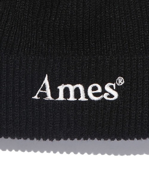 AMESWORLDWIDE（アメスワールドワイド）の「【UNISEX】AMES WORLDWIDE／カラーロゴビーニー（ニットキャップ/ビーニー・レディース・ホワイト/ブラック・FREE）」の5枚目の写真