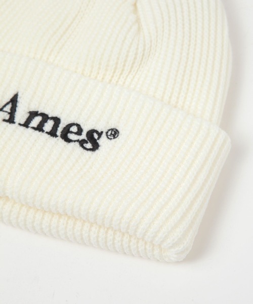 AMESWORLDWIDE（アメスワールドワイド）の「【UNISEX】AMES WORLDWIDE／カラーロゴビーニー（ニットキャップ/ビーニー・レディース・ホワイト/ブラック・FREE）」の9枚目の写真