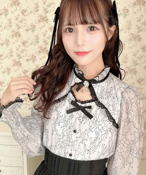 ROJITA（ロジータ）の「配色レース長袖トップス（シャツ