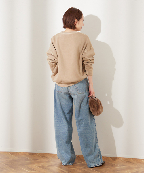 journal standard L'essage(ジャーナルスタンダードレサージュ)の「TURNピグメントスウェットプルオーバー(スウェット・レディース・ブラック/ホワイト/ベージュ・FREE)」の13枚目の写真