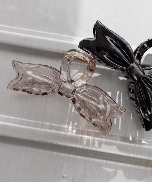 GLOBAL WORK（グローバルワーク）の「リボンバンスクリップ/AND YUA ANY/232223（バレッタ/ヘアクリップ・キッズ・ブラック/ナチュラル・FREE）」の2枚目の写真