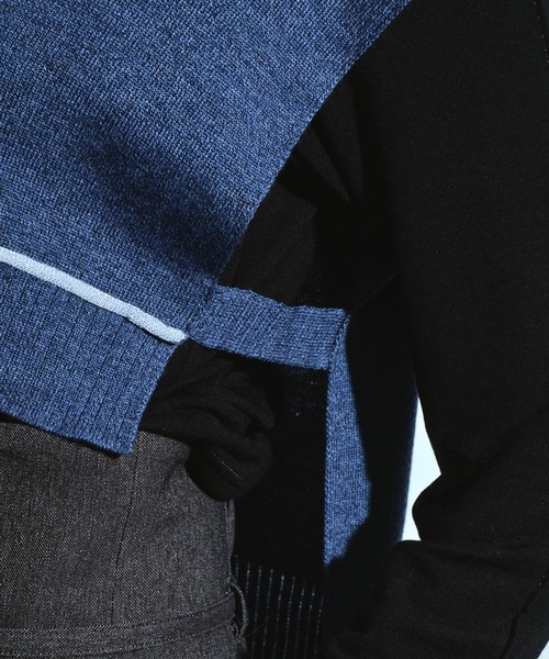 UNITED TOKYO(ユナイテッドトウキョウ)の「バックロングラインニットベスト|レイヤード/春服(ベスト・レディース・ブルー/ブラック/ブラウン・FREE)」の19枚目の写真