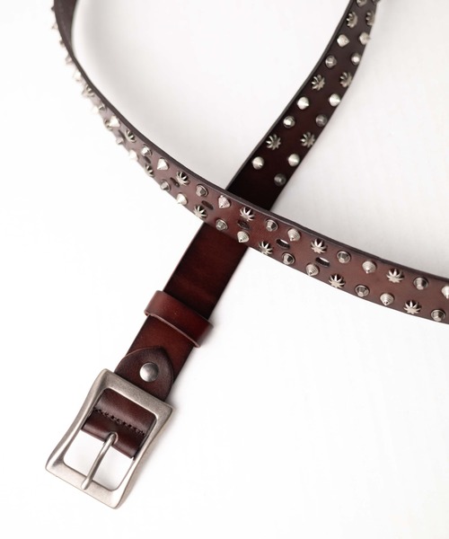 【セール】レザー- ポイントスタッズベルト（ベルト）｜NO WAY（ノーウェイ）
